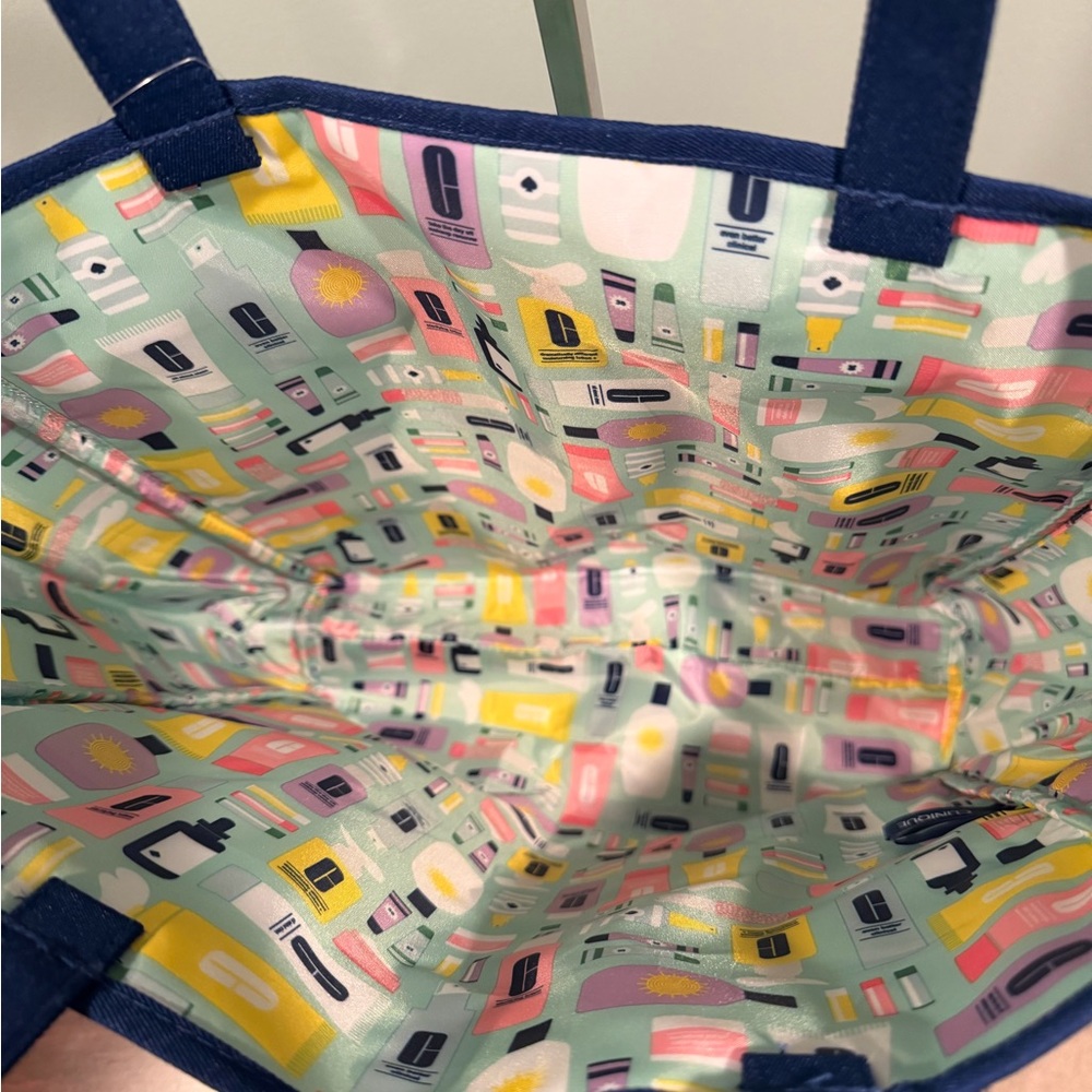 Clinique x Kate spade Mint and Navy Tote - Picture 5 of 5